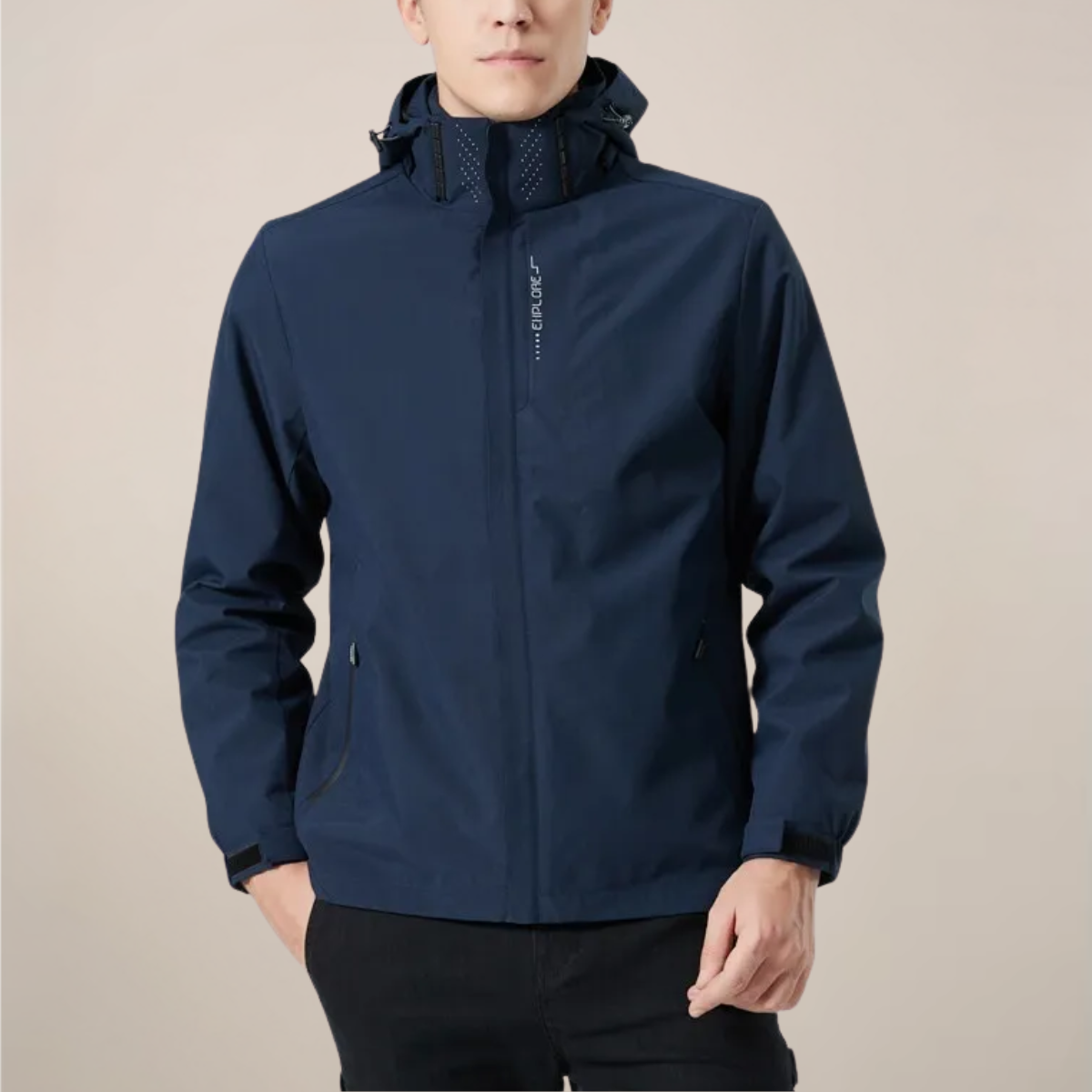Unisex Stand Collar Windbreaker Jacket – Lightweight Casual Outerwear
