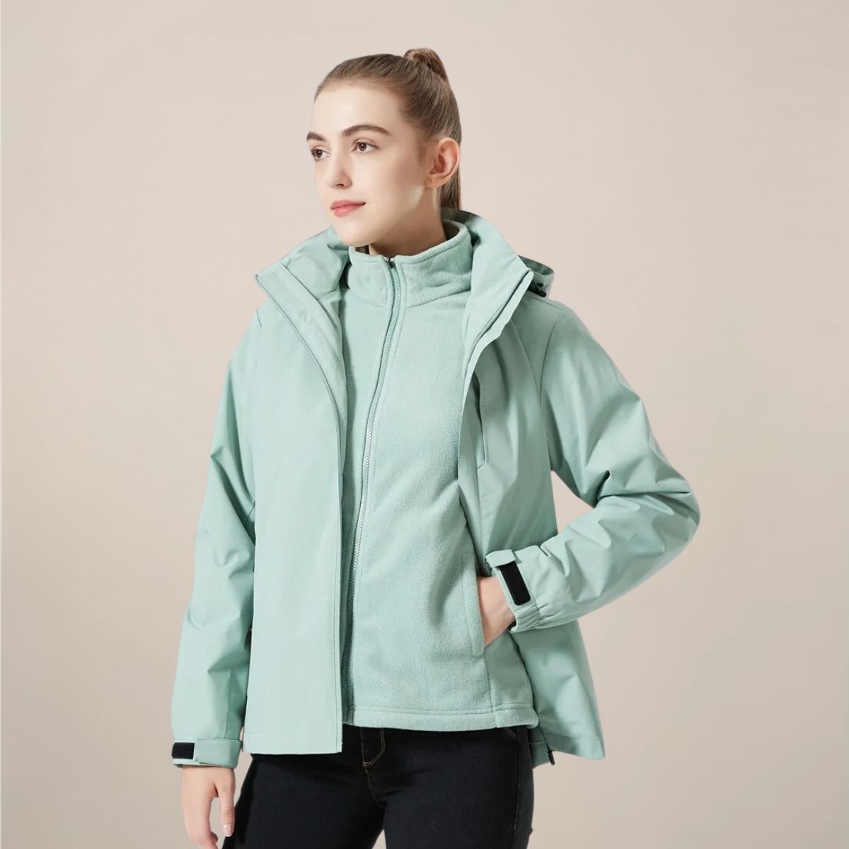 Unisex Stand Collar Windbreaker Jacket – Lightweight Casual Outerwear
