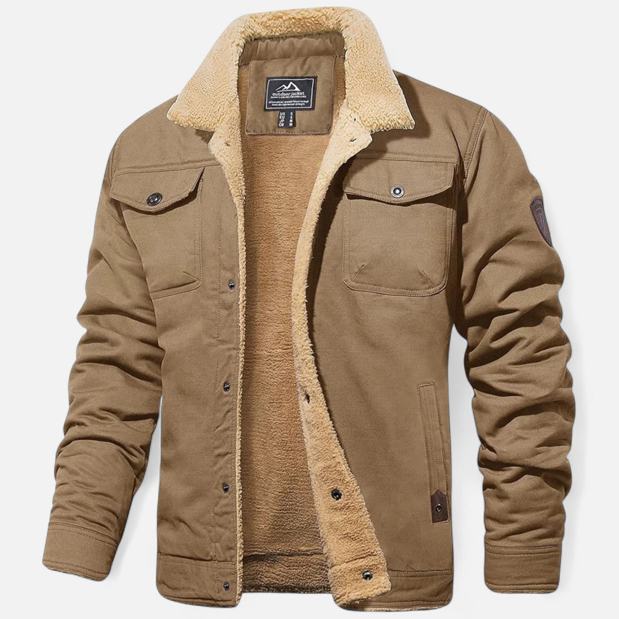 Men’s Bomber Jacket – Classic Aviator – Sherpa Collar – Winter Casual