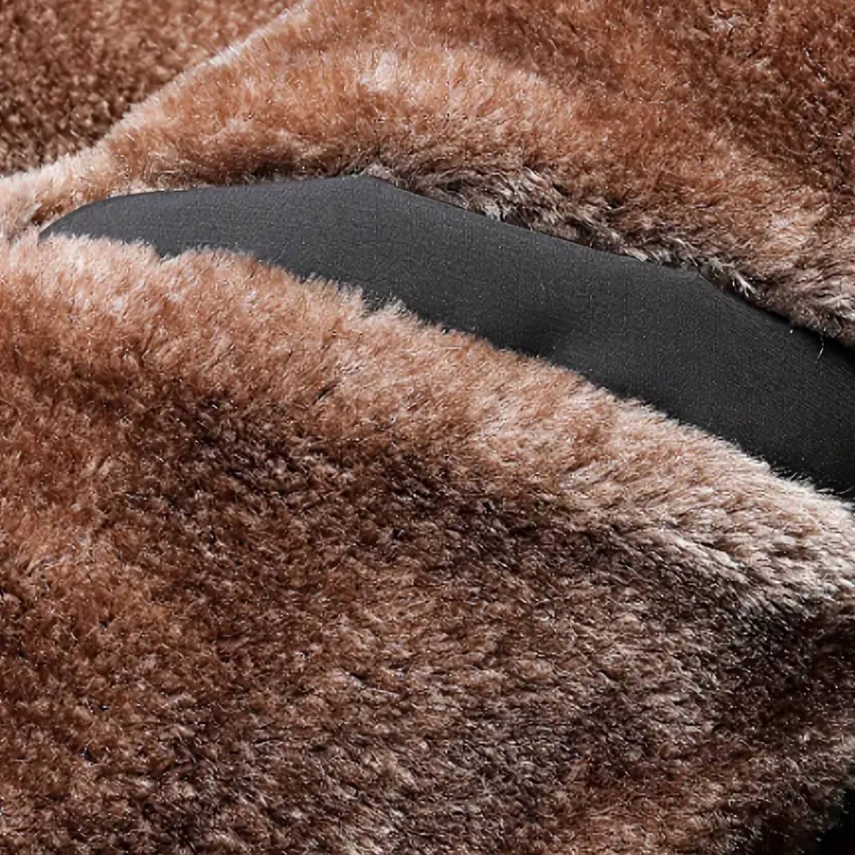 Men’s Fleece-Lined Jacket – Warm Stand Collar Zip-Up Coat for Winter & Casual Wear