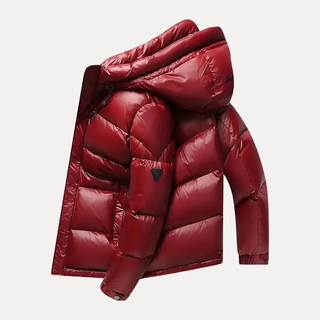 Men’s Hooded Puffer Jacket – Quilted Winter Coat with Insulated Padding