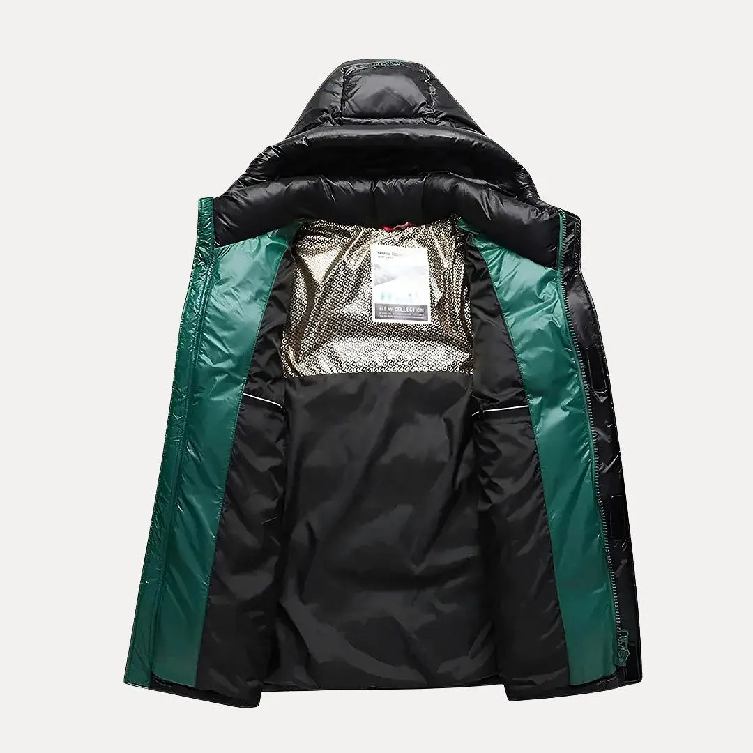 Men’s Hooded Puffer Jacket – Quilted Winter Coat with Insulated Padding