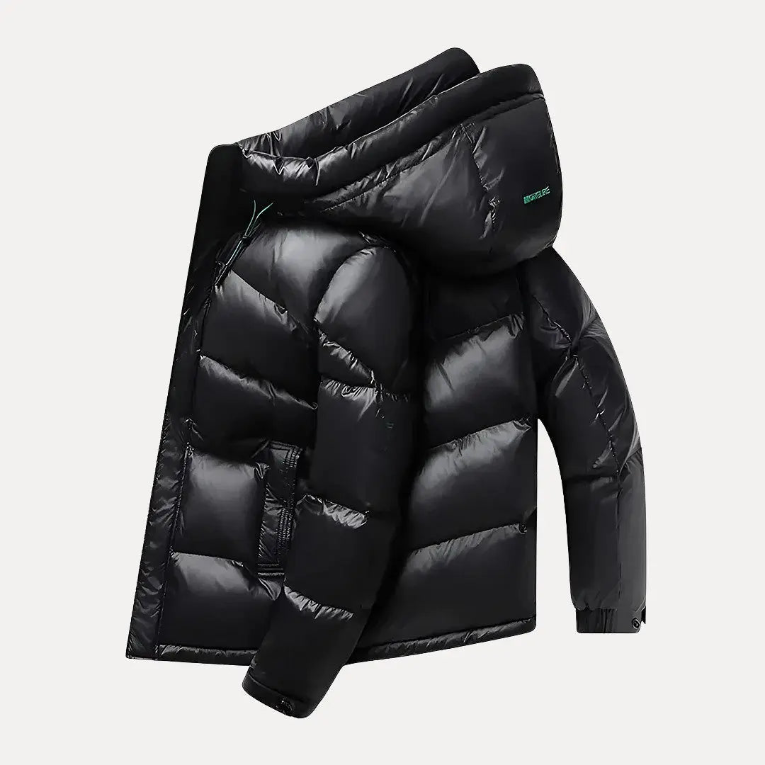 Men’s Hooded Puffer Jacket – Quilted Winter Coat with Insulated Padding