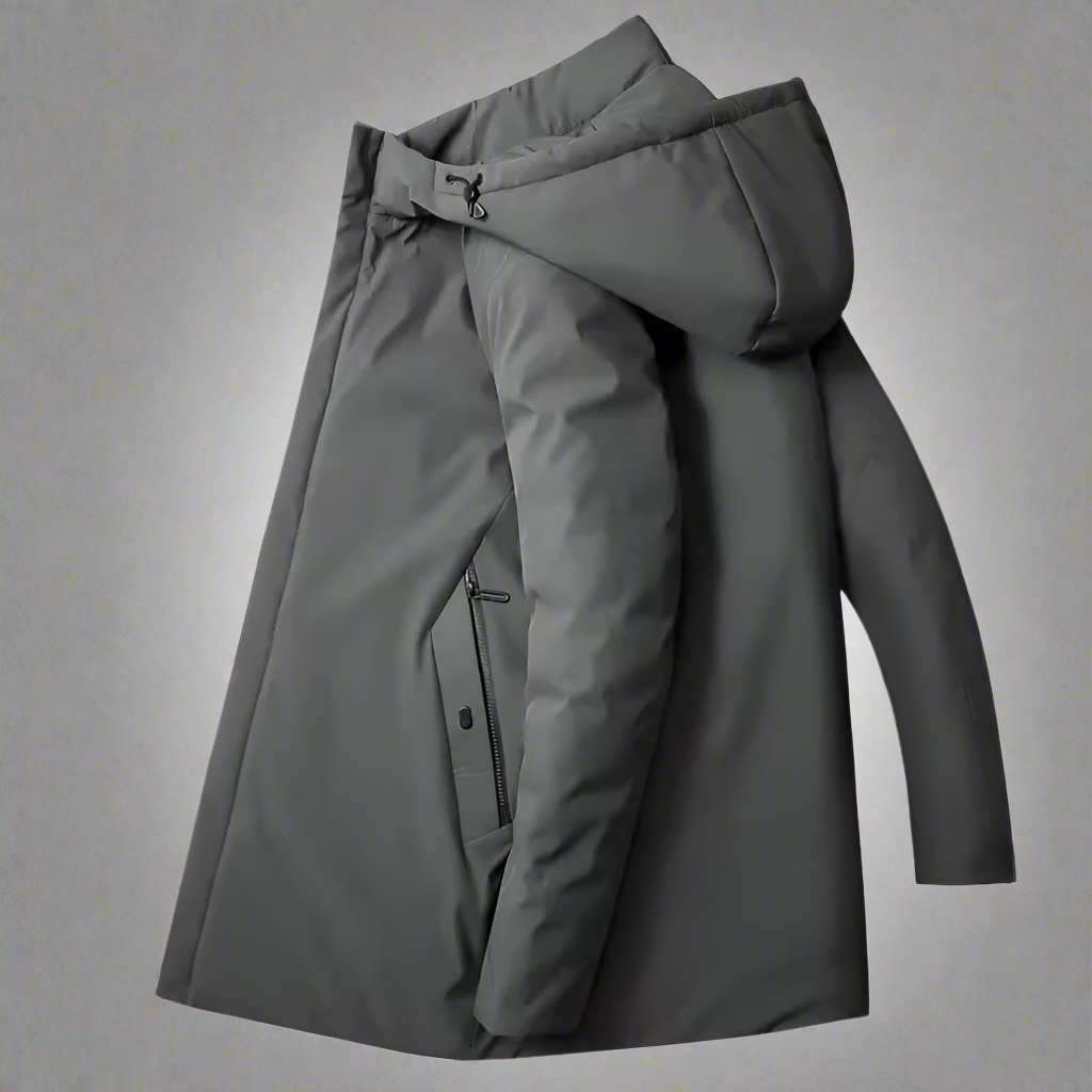 Men’s Hooded Winter Jacket – Modern Tailored Warm Coat