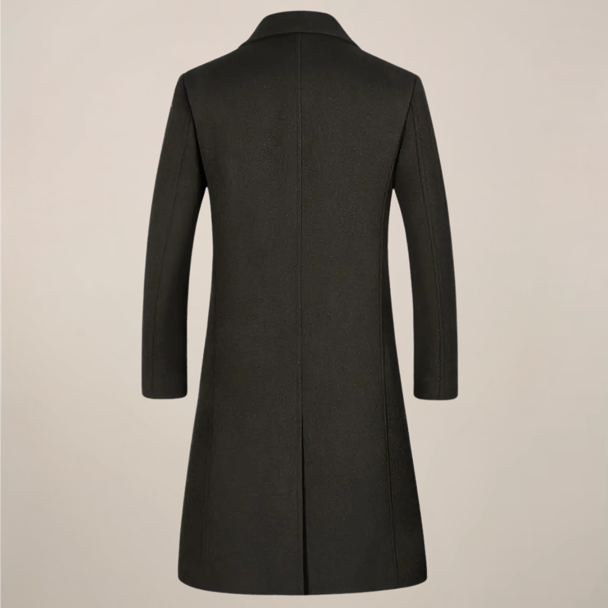 Men’s Long Overcoat – Classic Lapel Design with Tailored Fit for Autumn & Winter