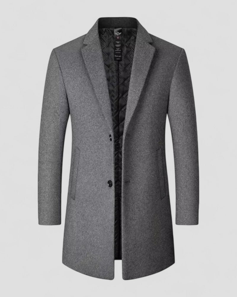 Men’s Long Trench Coat – Smart Casual Overcoat for Winter Elegance