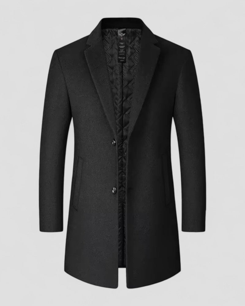 Men’s Long Trench Coat – Smart Casual Overcoat for Winter Elegance