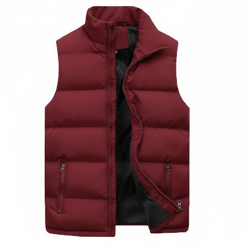 Men’s Padded Gilet with Zip Fastening – Smart Casual Layer