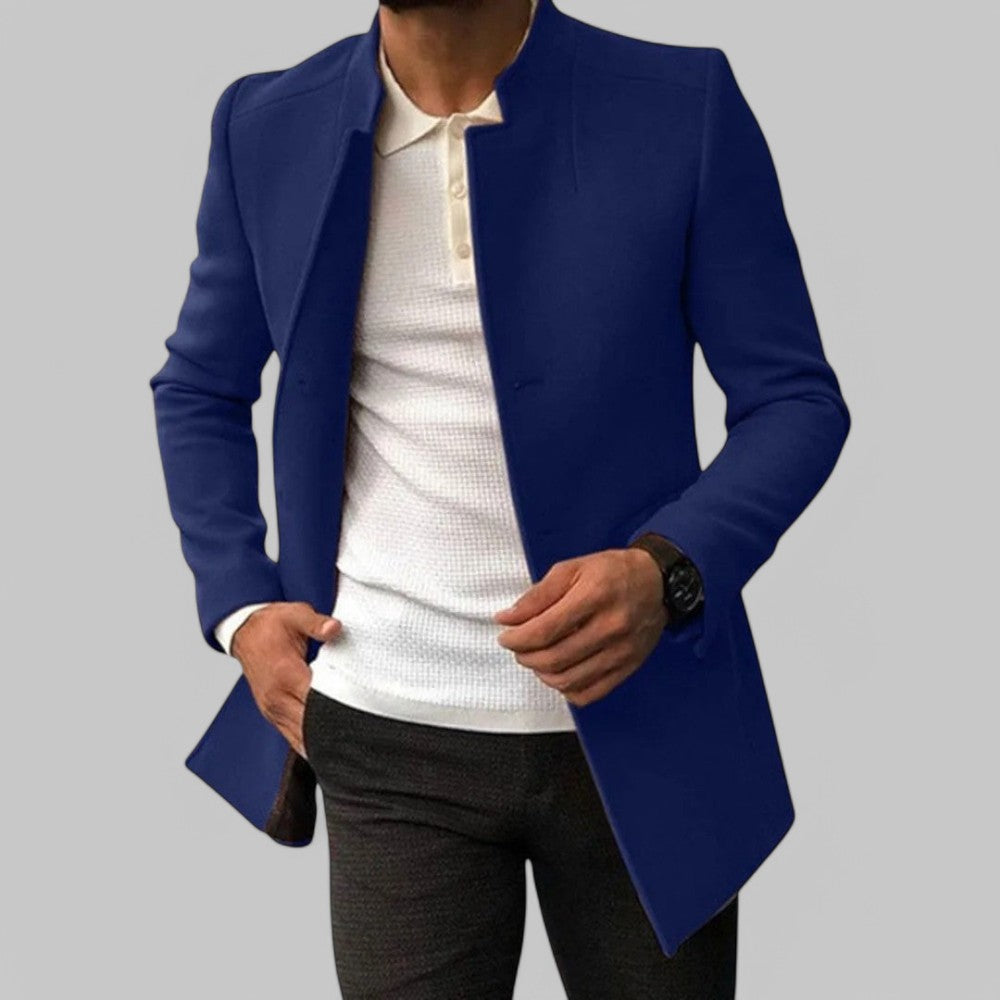 Men’s Smart Casual Coat – Minimalist Button Winter Coat