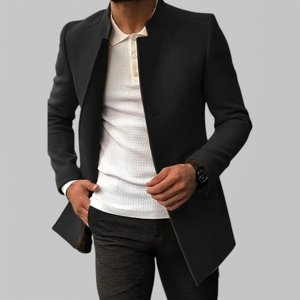 Men’s Smart Casual Coat – Minimalist Button Winter Coat
