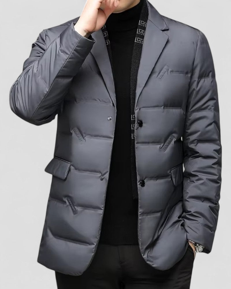 Men’s Quilted Padded Jacket – Smart Casual Winter Jacket