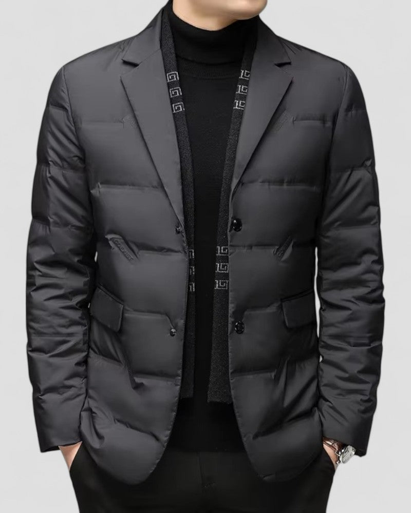 Men’s Quilted Padded Jacket – Smart Casual Winter Jacket