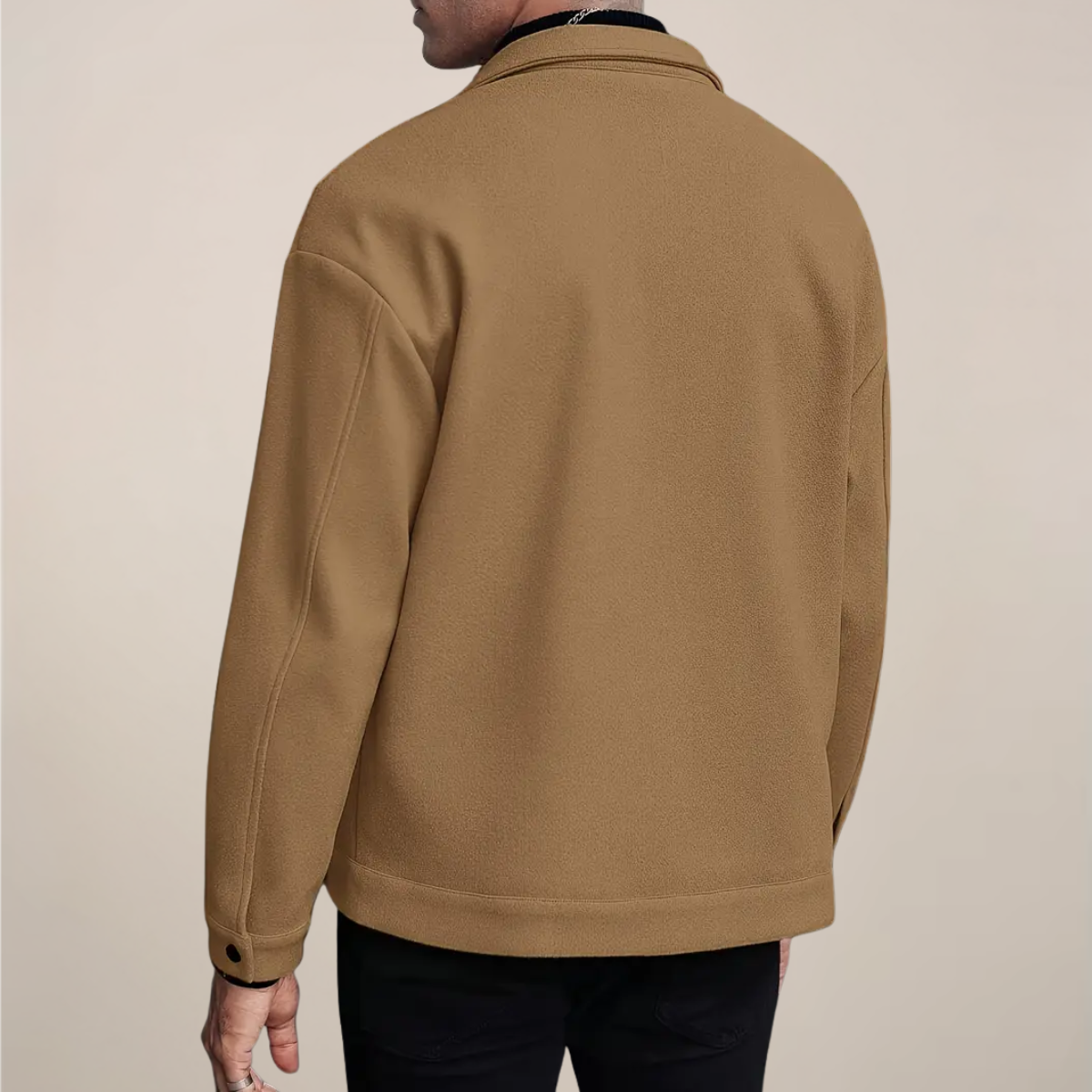 Men’s Smart Casual Jacket – Button-Up Short Coat for Autumn & Winter Layering