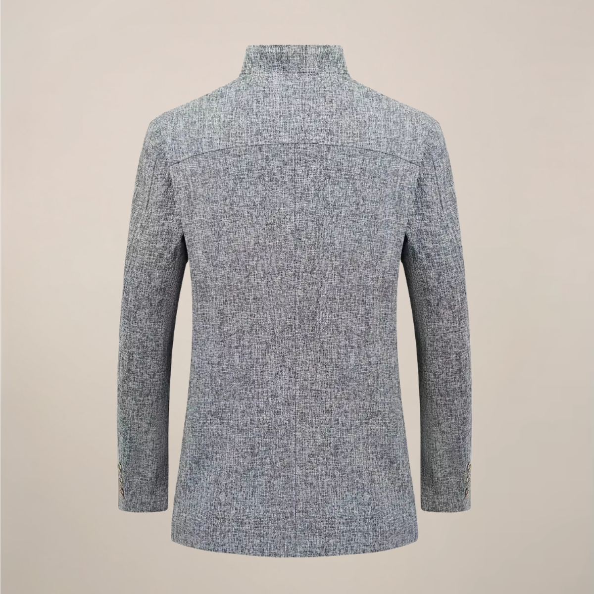 Men’s Stand Collar Jacket – Modern Single-Breasted Jacket with Pockets