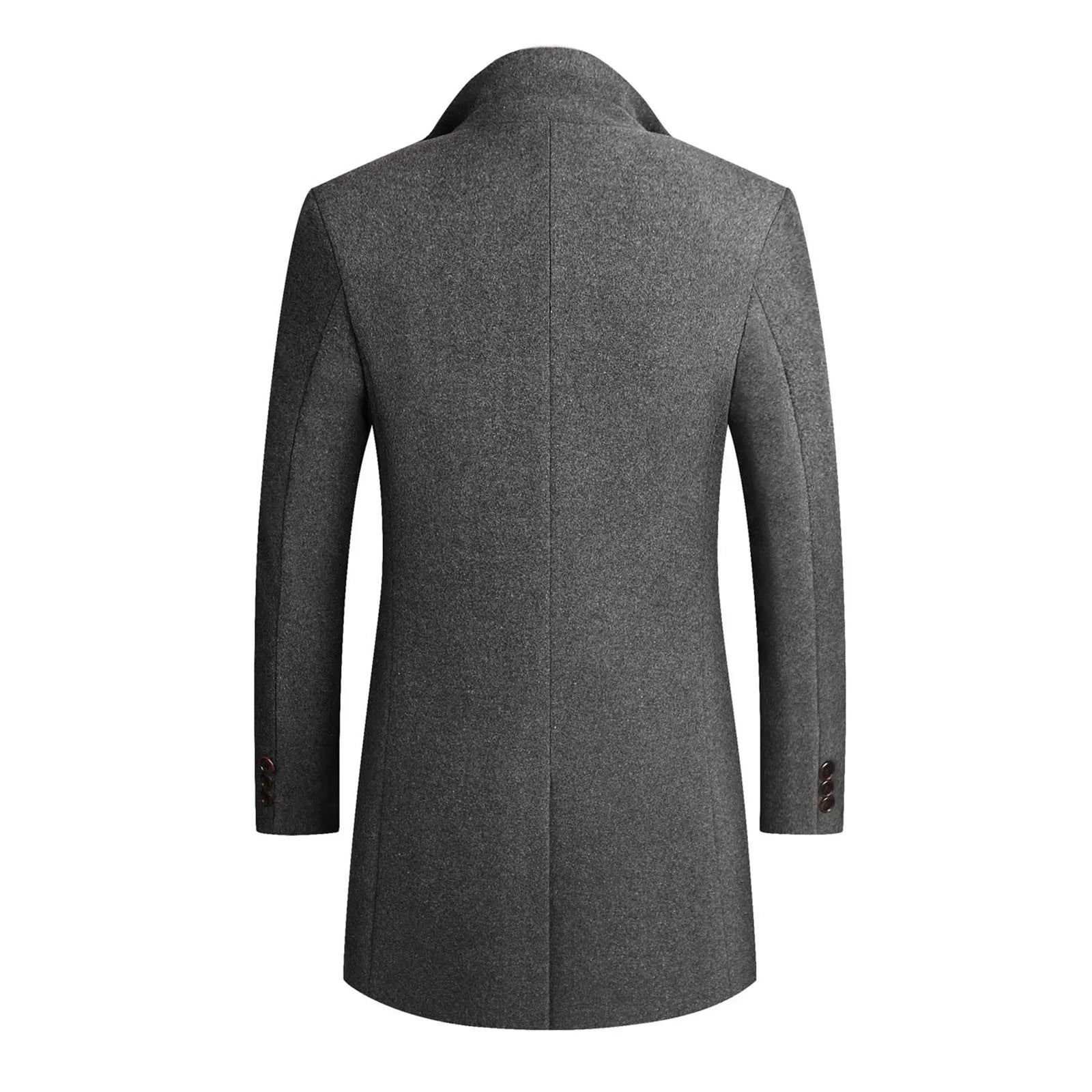 Men’s Tailored Coat with Notch Lapels – Smart Casual and Formal
