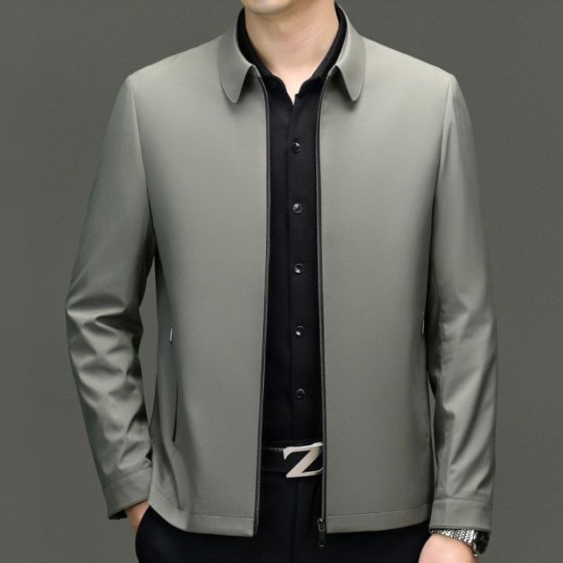 Men’s Transitional Zip-Up Jacket – Minimalist Zip-Up Design