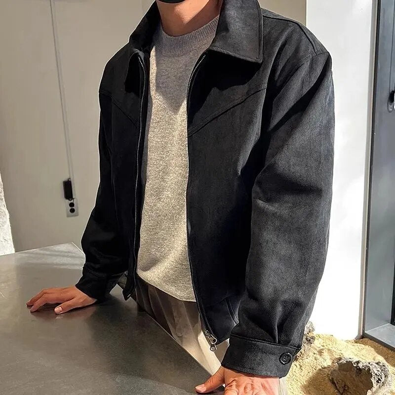 Men’s Vintage Casual Zip Jacket – Timeless Everyday Outerwear