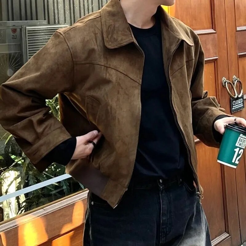 Men’s Vintage Casual Zip Jacket – Timeless Everyday Outerwear