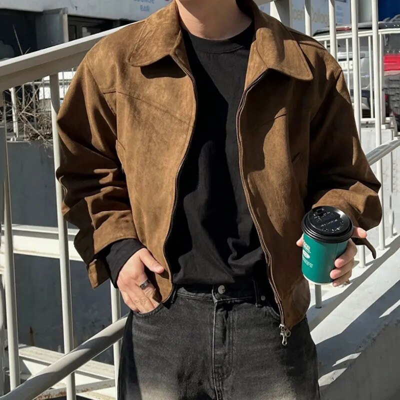 Men’s Vintage Casual Zip Jacket – Timeless Everyday Outerwear