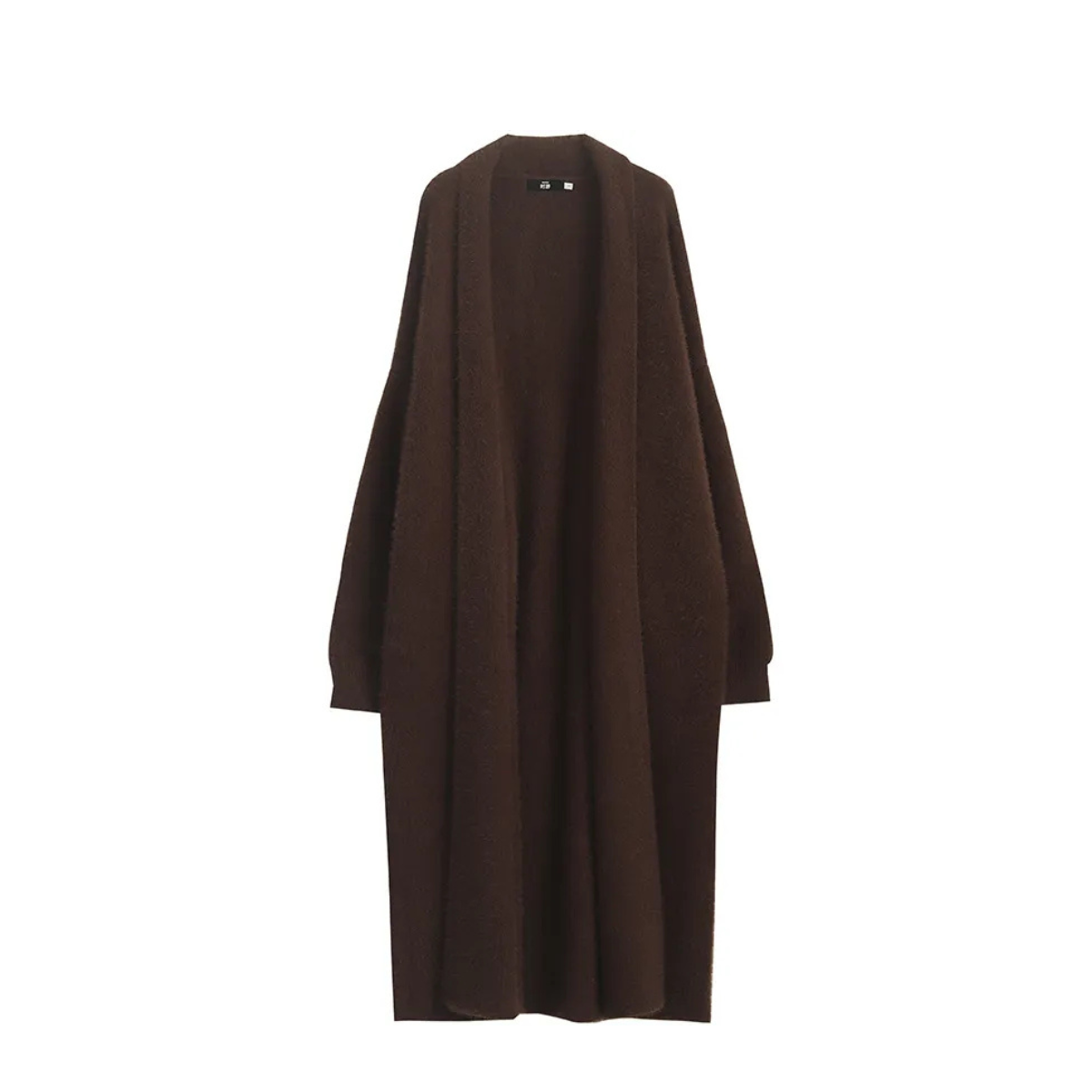 Women’s Hooded Midi Cardigan – Open Front Longline Knit Layer