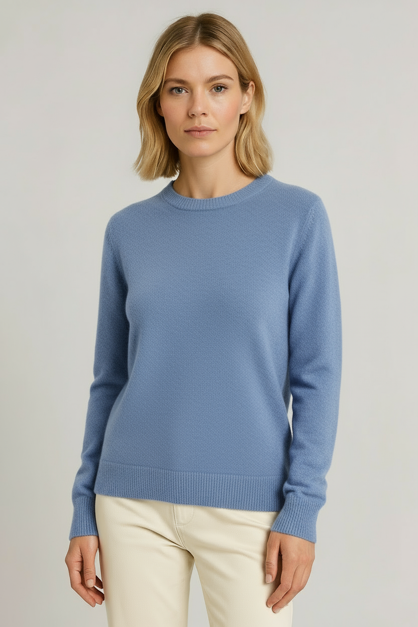 Women’s Classic Crew Neck Sweater – Soft Long Sleeve Knit