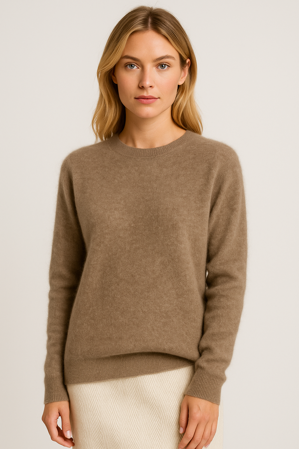Women’s Classic Crew Neck Sweater – Soft Long Sleeve Knit