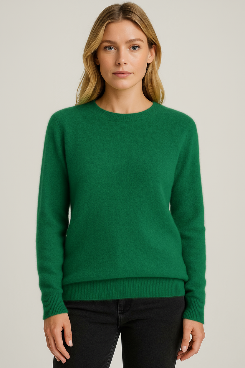 Women’s Classic Crew Neck Sweater – Soft Long Sleeve Knit