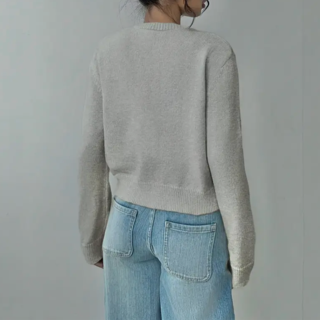 Women’s Cropped Button Cardigan – Soft Knit Layer for Everyday & Casual Wear