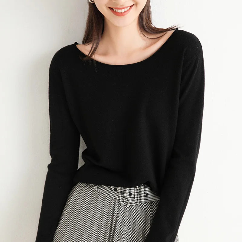 Women’s Soft Long Sleeve Sweater – Elegant Everyday Layer