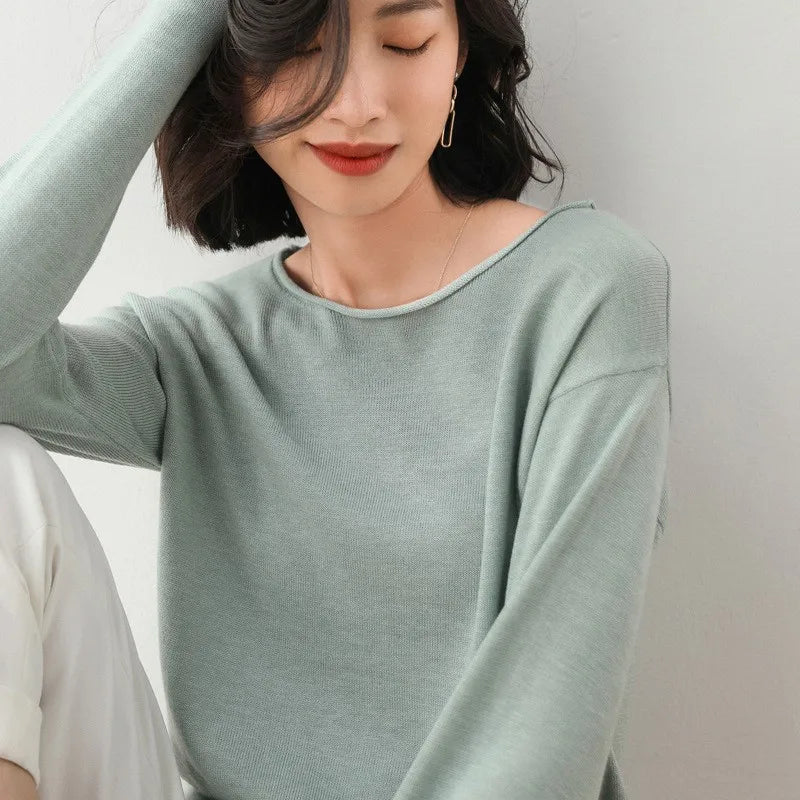 Women’s Soft Long Sleeve Sweater – Elegant Everyday Layer